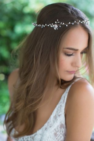 Halo Headband with Crystals and Freshwater Pearls | David's Bridal